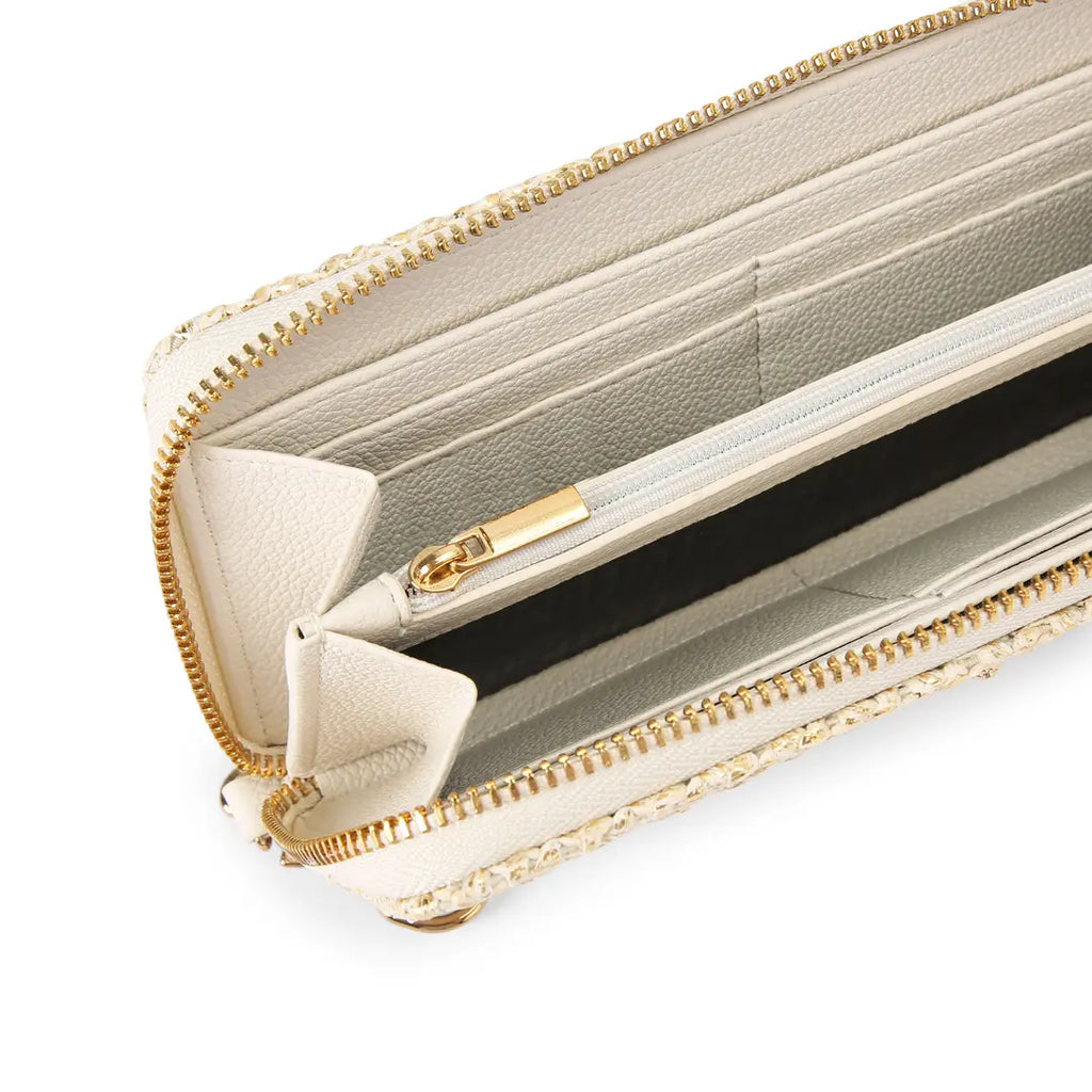 Chiswick Zip Around Wallet - Gold & Beige