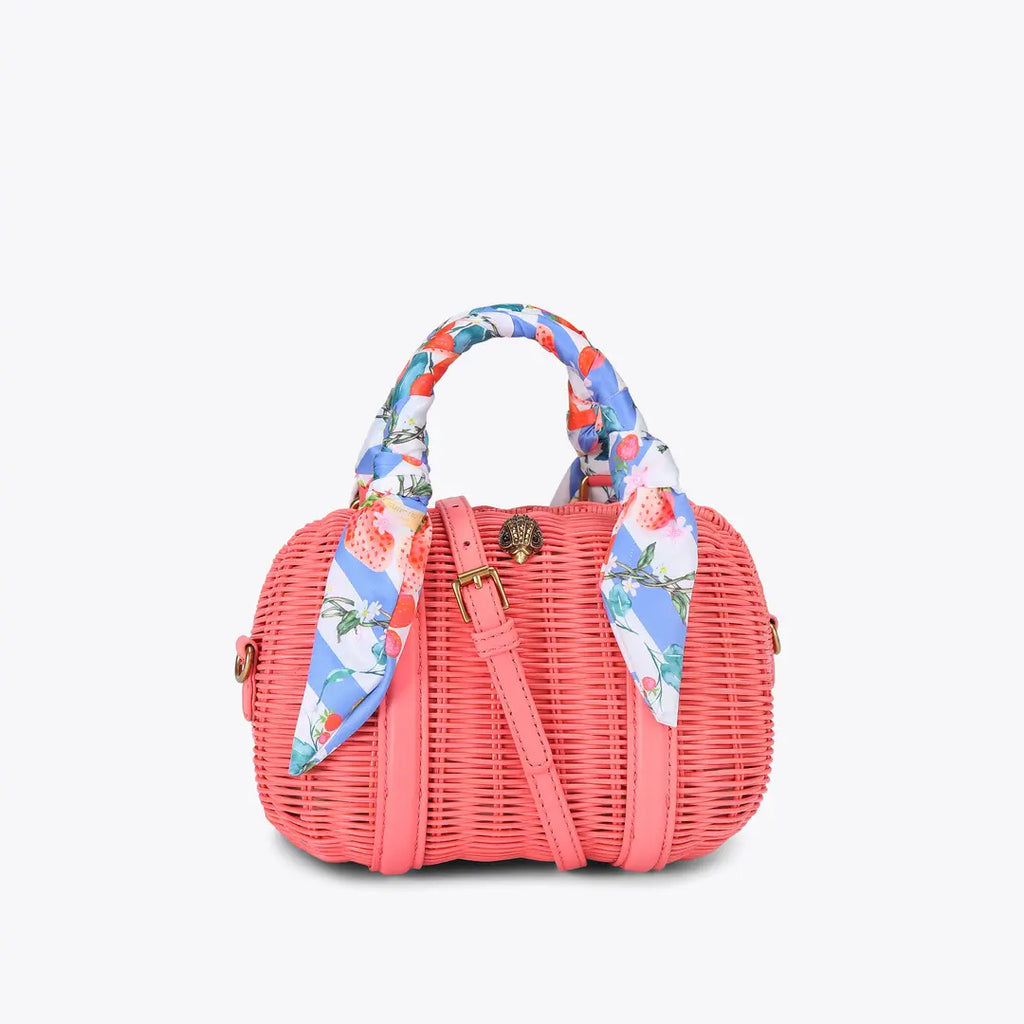 Kurt Geiger Pink Kensington Basket Boston Crossbody Bag